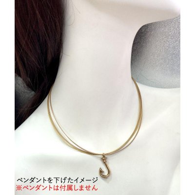 画像5: 【取り寄せ商品】12連ワイヤーネックレス（遠州茶×ゴールド）