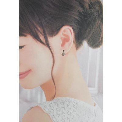 画像6: K18WG フラワーダイヤモンドピアス02