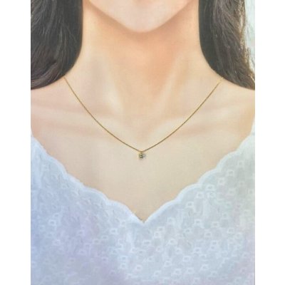 画像7: K18 1粒ダイヤモンドネックレス