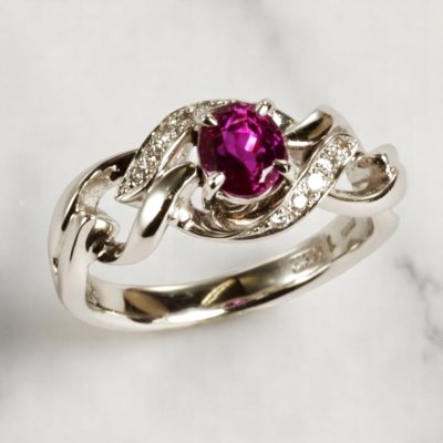 画像8: 【ソーティング付き】K18WG パープルサファイアリング