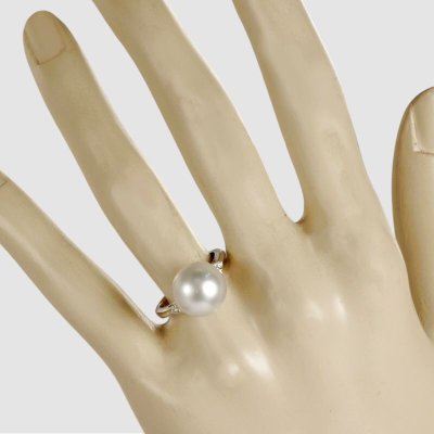 画像4: Pt900白蝶パールダイヤリング