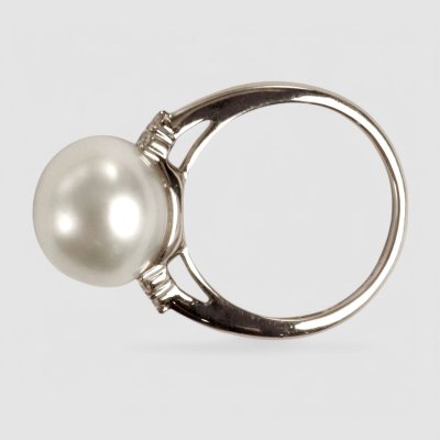 画像3: Pt900白蝶パールダイヤリング