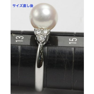 画像1: Ｐｔ900パールリング（指輪）サイズ直し例