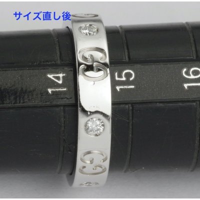 画像3: 【修理】グッチ(Gucci)アイコンリングダイヤ5pのサイズ直し