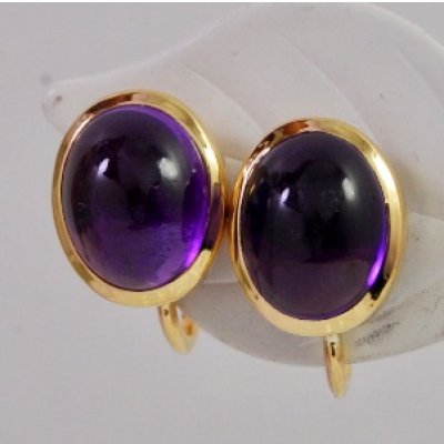 画像1: アメシストイヤリングを18金で制作
