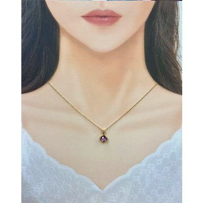 画像12: K18アメジストカットネックレス