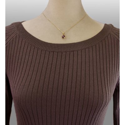 画像11: K18アメジストカットネックレス