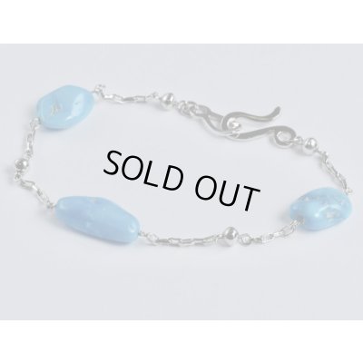 画像3: Pt900 アリゾナターコイズブレスレット