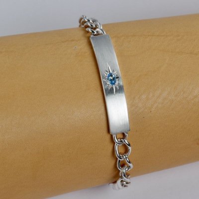 画像4: 【50％OFF】SV925 IDブレスレット (イエローサファイア)(ブルートパーズ)