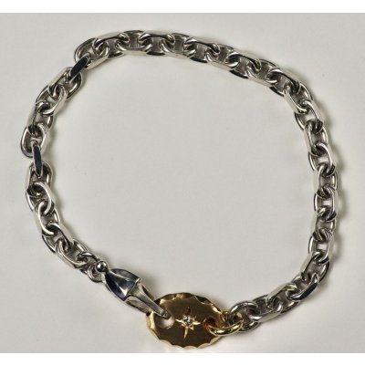 画像4: SVダイヤモンド 入りブレスレット　K18プレート付