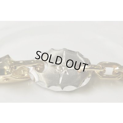 画像2: K18ダイヤモンド 入りブレスレット Pt900プレート付