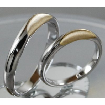 画像3: 【オーダー】【ペア・ブライダル】【参考商品】Pt900/K18オリジナルデザインマリッジリング（ハーフムーン）
