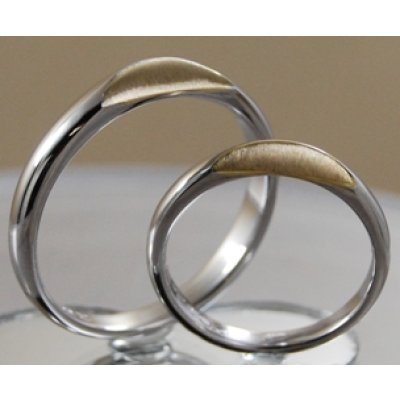 画像4: 【オーダー】【ペア・ブライダル】【参考商品】Pt900/K18オリジナルデザインマリッジリング（ハーフムーン）