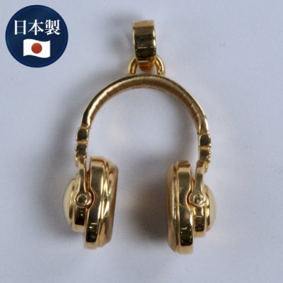 画像1: ★再入荷★SV925ヘッドホンペンダントトップ ゴールドメッキ