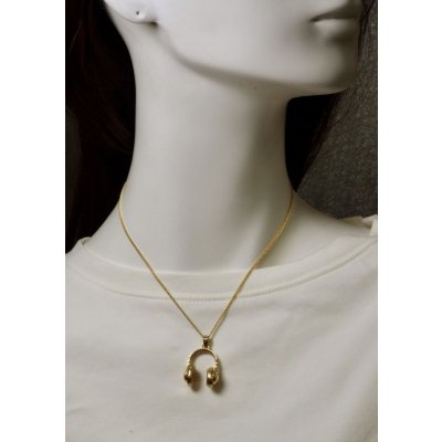 画像7: ★再入荷★SV925ヘッドホンペンダントトップ ゴールドメッキ