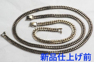 画像3: K18ホワイトゴールド喜平ブレス、ネックレスの新品仕上げ