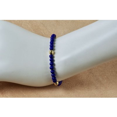 画像7: K18ボール入ラピスラズリ(アフガニスタン産)ブレスレット  12月誕生石