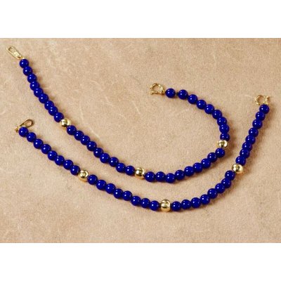 画像6: K18ボール入ラピスラズリ(アフガニスタン産)ブレスレット  12月誕生石