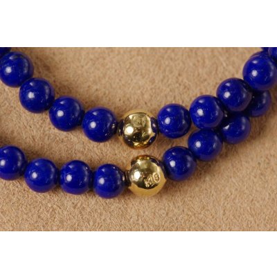 画像4: K18ボール入ラピスラズリ(アフガニスタン産)ブレスレット  12月誕生石