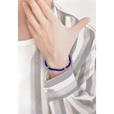 画像9: K18ボール入ラピスラズリ(アフガニスタン産)ブレスレット  12月誕生石