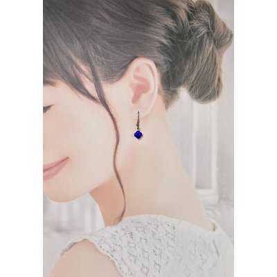 画像5: フラワーラピスラズリ ステンレスピアス