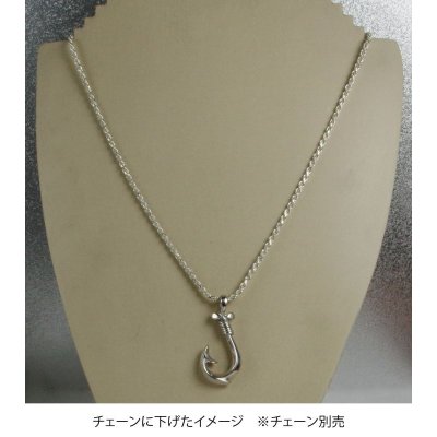 画像7: シルバーフィッシュフックペンダントトップ Lサイズ