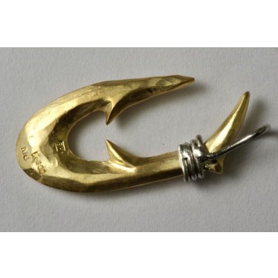 画像11: Pt900/K18 縄文釣り針 大 ペンダント