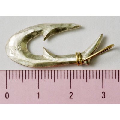 画像9: シルバー/K18 縄文釣り針 大