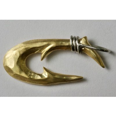 画像12: Pt900/K18 縄文釣り針 大 ペンダント