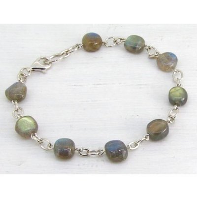 画像4: SV925ラブラドライトオリジナルブレスレット