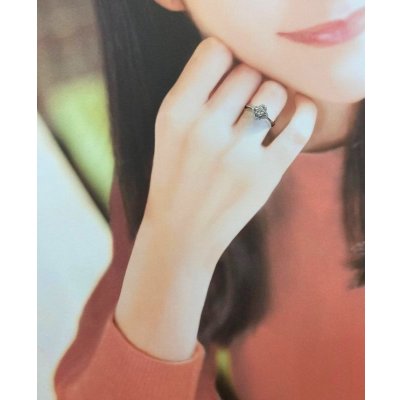 画像8: K18WGダイヤモンドフラワーリング