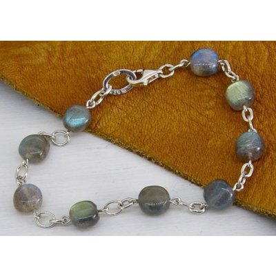 画像5: SV925ラブラドライトオリジナルブレスレット