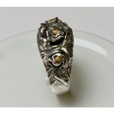 画像2: SV925/K18スリーローズリング