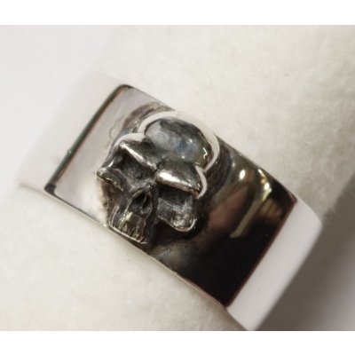 画像2: 【50%OFF】SV925平打ちスカルリング01