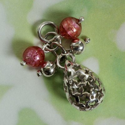 画像6: 【50%OFF】SV925星柄しずく&ベネチアンガラスペンダント