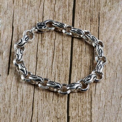 画像6: 【70%OFF】sv925イーグル＆リングスブレスレット