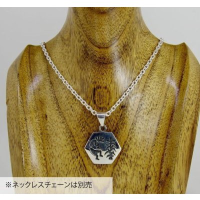 画像3: 【50%OFF】SV925ココペリ六角形ペンダントトップ