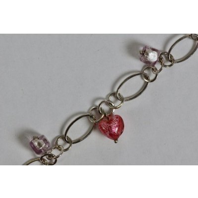 画像2: 【50%OFF】 SV925ブレスレット ベネチアンガラス ピンク