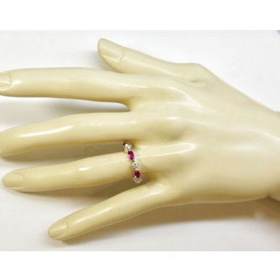 画像8: Pt900 マーキスルビー&ダイヤ リング