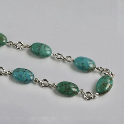 画像1: 【50%OFF】 ★現品限り★SV925ターコイズブレスレット