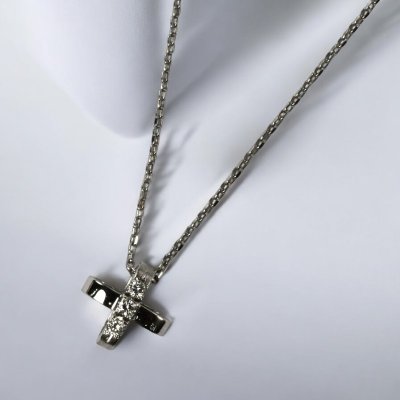 画像3: Ptダイヤモンドクロス2wayペンダントネックレス