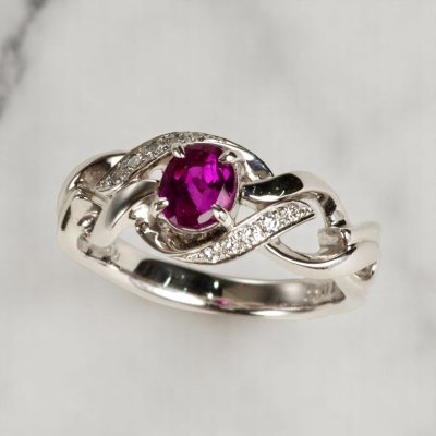 画像9: 【ソーティング付き】K18WG パープルサファイアリング