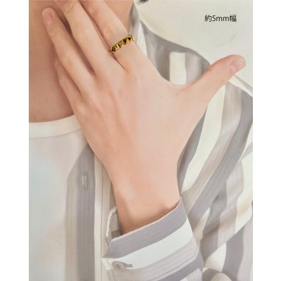 画像11: 【受注生産品】K18スタッズリング 約3mm幅/約5mm幅