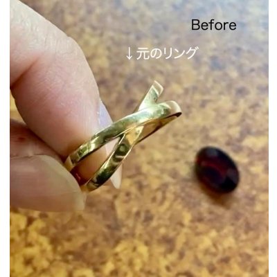 画像2: 【オーダー例】K18ガーネットリング制作