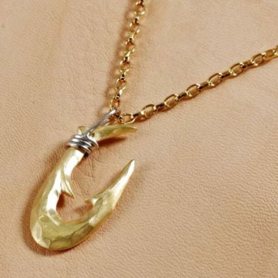 画像8: Pt900/K18 縄文釣り針 大 ペンダント