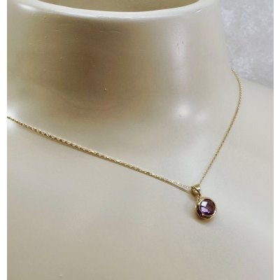 画像4: K18アメジストカットネックレス