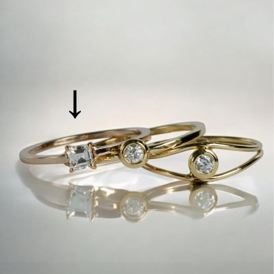 画像8: K18PGダイヤモンドリング(0.21ct)