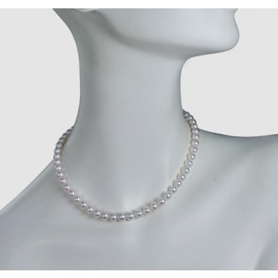 画像2: ★真珠てりクロス付き★アコヤパールネックレス