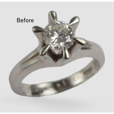 画像2: 【リフォーム・オーダー例】お手持ちのダイヤからぶどうレリーフ付きPt900リング制作