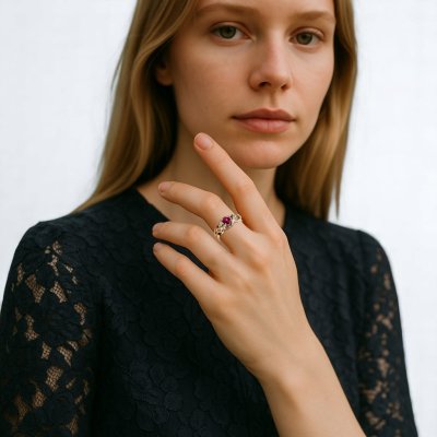 画像7: 【ソーティング付き】K18WG パープルサファイアリング